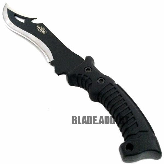 15.5" Black HUNTING SURVIVAL FIXED BLADE MACHETE Tactical Knife