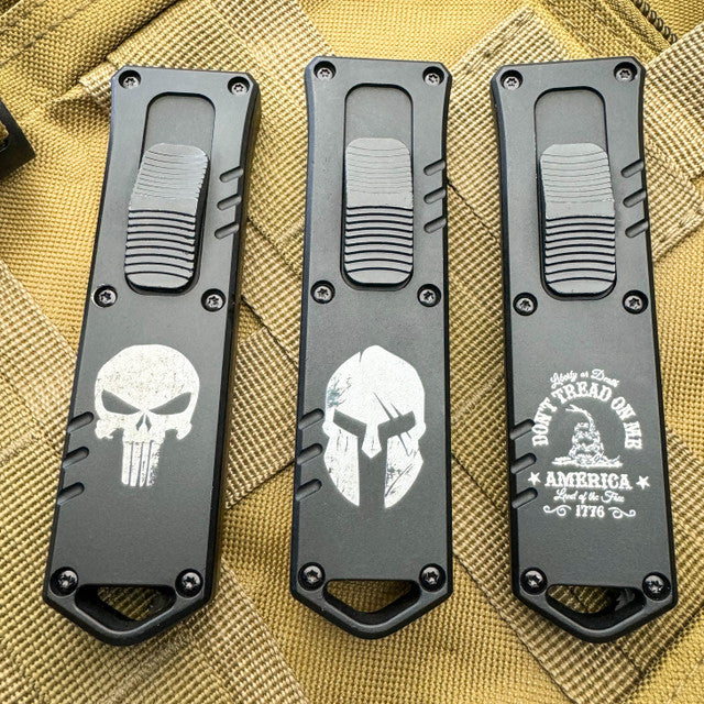 Military Exocel Dagger OTF Automatic Knife Black