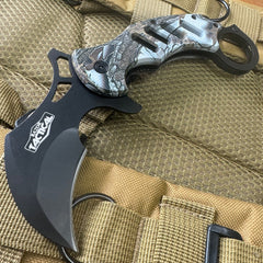 Razor Tactical Karambit Spring Assisted Open Folding Pocket Knife Curve Blade