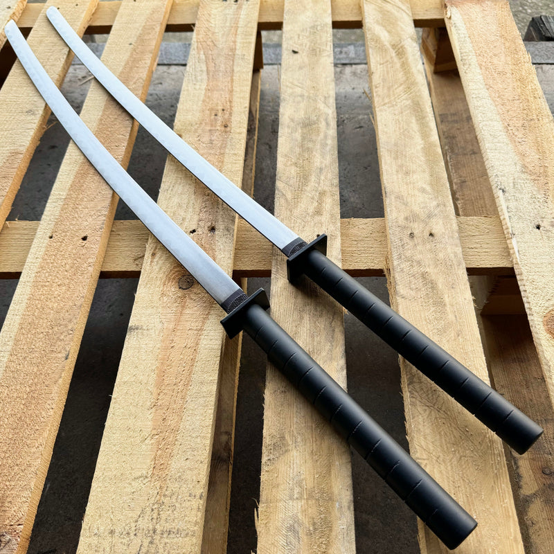 Japanese Samurai Twin Katana Blades Set Steel Swords Dual w/ Backstrap