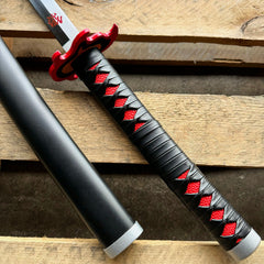 Demon Slayer - Tanjiro Kamado's Black Nichirin Katana 2.0 Tanjiro Sword Metal