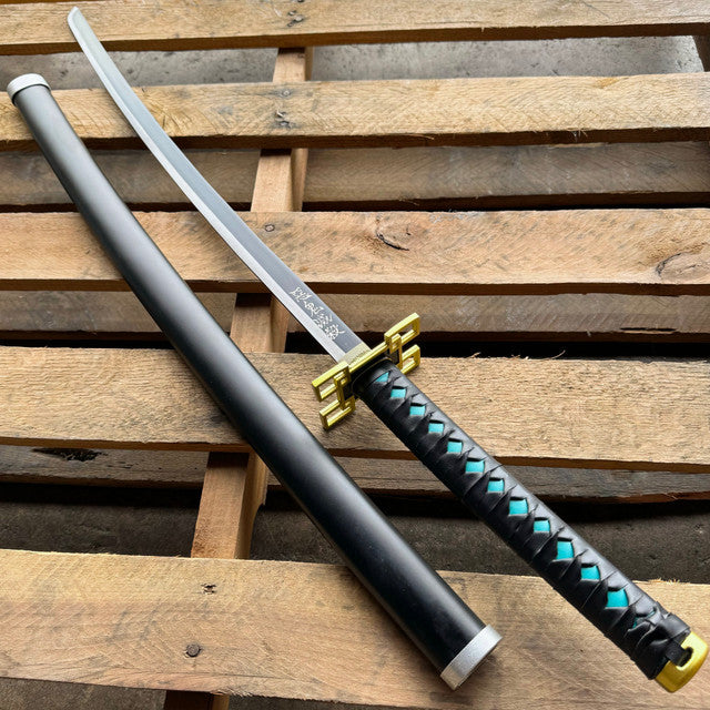 41" Metal Demon Slayer Muichiro Tokito Samurai Sword Katana Cosplay Blade Steel