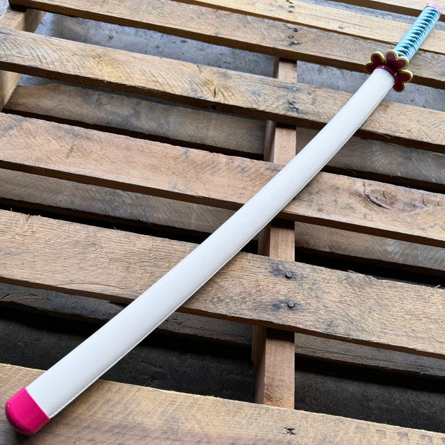 41" Metal Demon Slayer Mitsuri Kanroji Samurai Sword Katana Cosplay Blade Steel