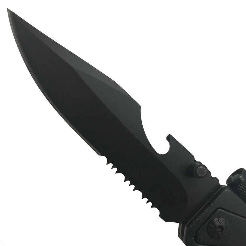 8.5" Survival Rescue Pocket Knife w/ LED Light