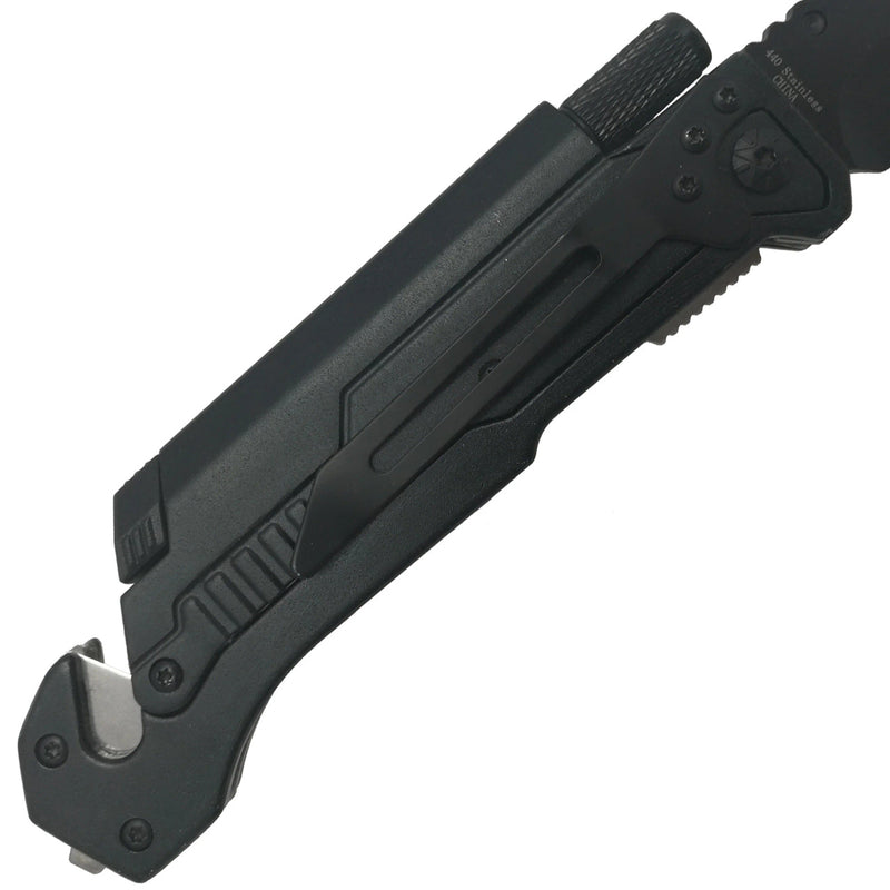 8.5" Survival Rescue Pocket Knife w/ LED Light