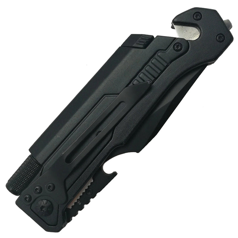 8.5" Survival Rescue Pocket Knife w/ LED Light