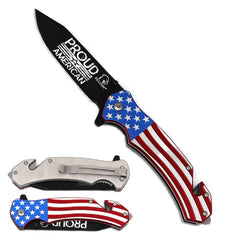 USA Flag Proud American Patriotic Pocket Knife