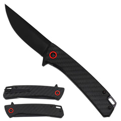 Pocket Knife – 3mm Bearing Steel Blade, Carbon Fiber Handle