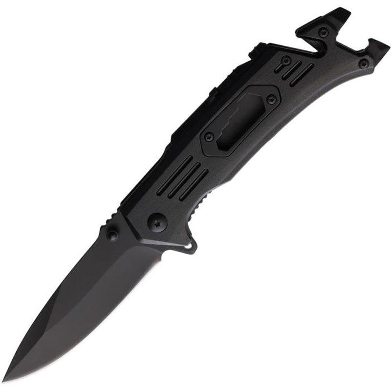 S-TEC Linerlock A/O Black Aluminum Folding Stainless Pocket Knife