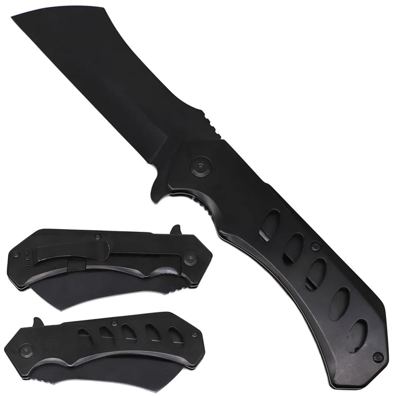 12" HUGE CLEAVER BALL BEARING Assisted Open Pocket Folding Knife RAZOR Blade