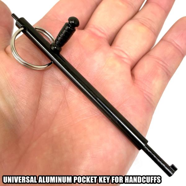 JOTOVO 4 Pack Extra Long Handcuff Keys – 5" Polymer Finish, With Clip, Compatible With Most Cuffs