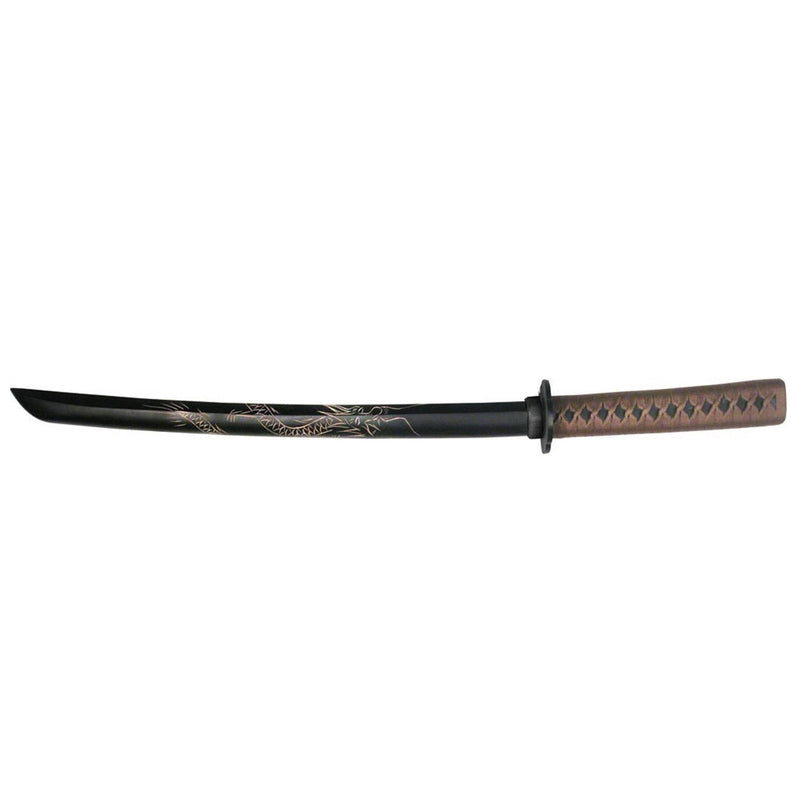 2PC Black Wooded Wakizashi Training Sword - BLADE ADDICT