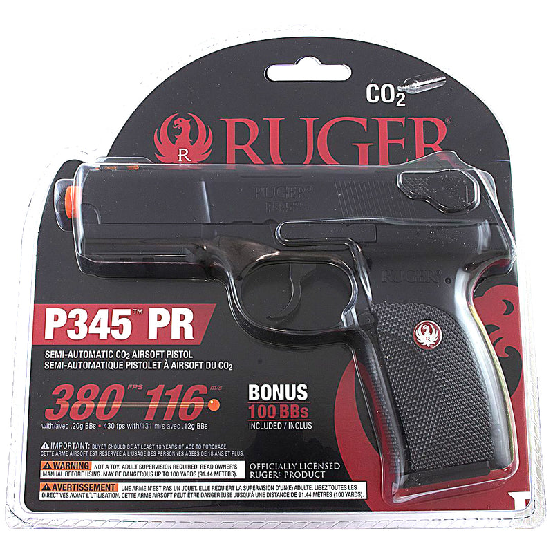 RUGER P345 LICENSED AIRSOFT CO2 GAS PISTOL GUN - BLADE ADDICT