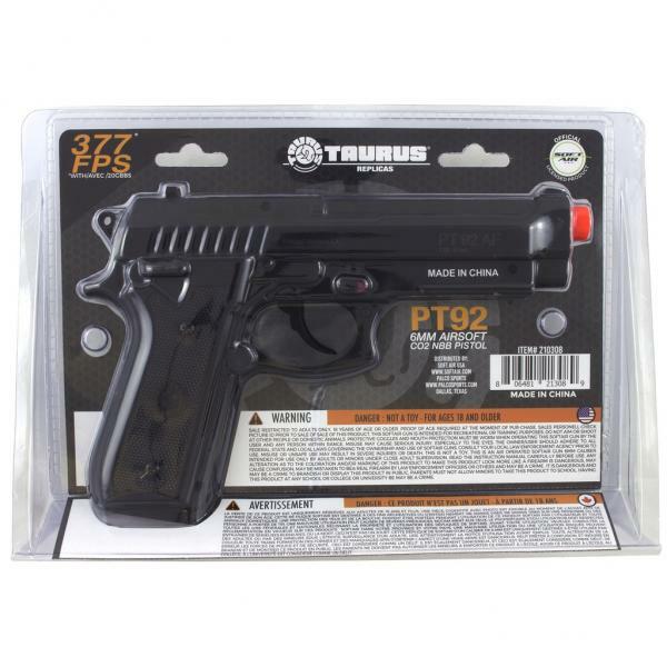 TAURUS PT92 377 FPS CO2 GAS Non-Blowback M9 Airsoft Pistol Replica w/ BBs SET - BLADE ADDICT