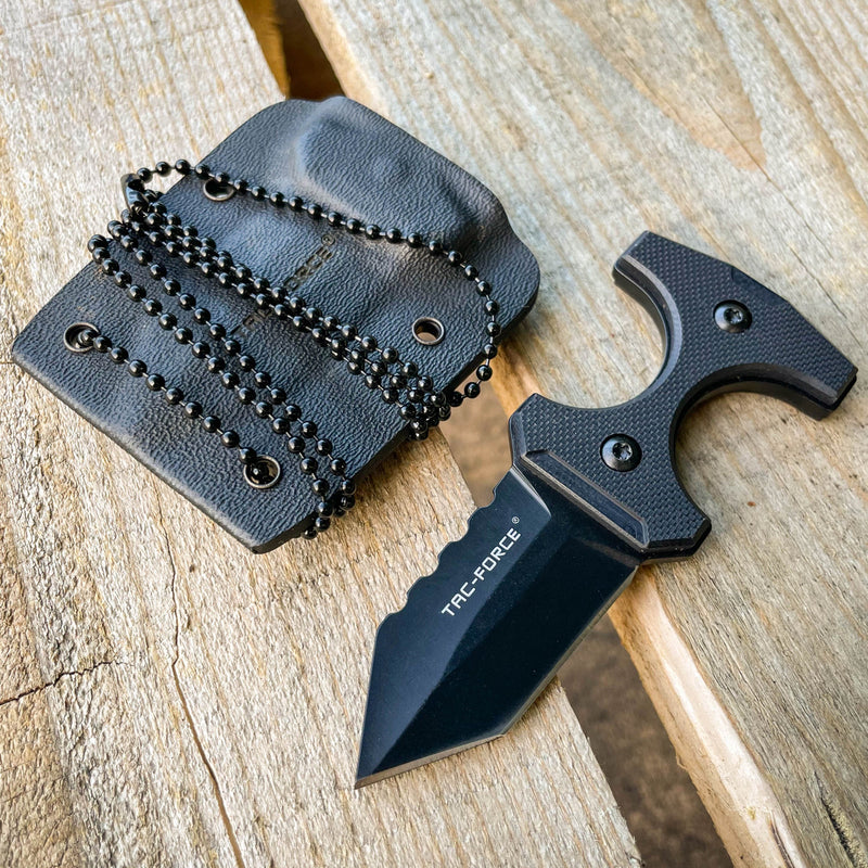 Militant Black Fixed Blade Neck Knife - BLADE ADDICT