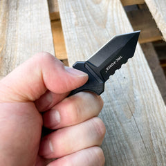 Militant Black Fixed Blade Neck Knife - BLADE ADDICT
