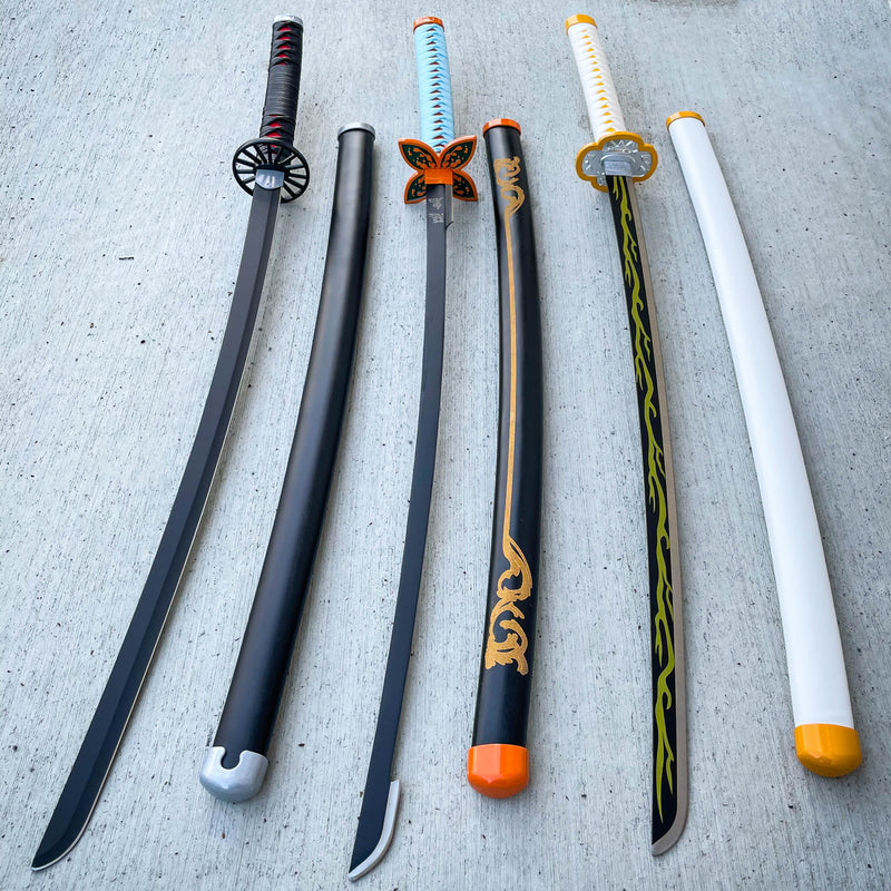 41" Demon Slayer Sword Bamboo wooden blade Katana Samurai cosplay For Anime - BLADE ADDICT