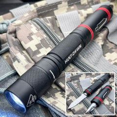 High Powered Tactical Flash Light w/ Knife