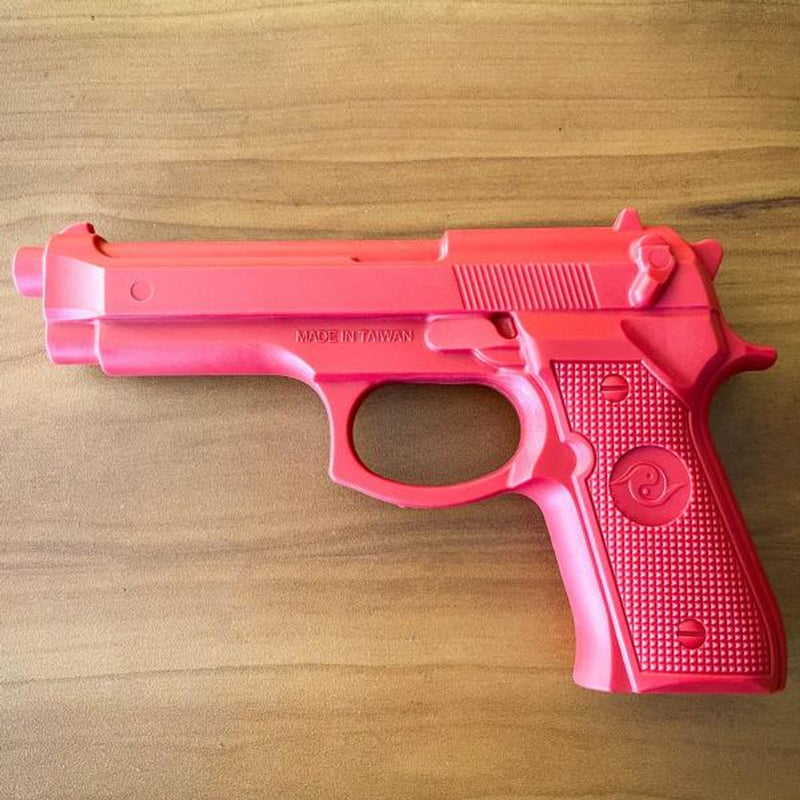 9.5" Martial Arts Self Defense Practice Training Gun COLT 1911 Rubber Plastic Red - BLADE ADDICT