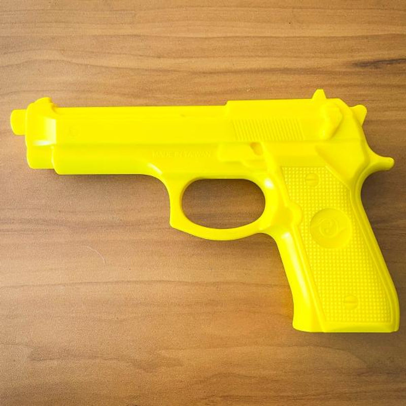 9.5" Martial Arts Self Defense Practice Training Gun COLT 1911 Rubber Plastic Yellow - BLADE ADDICT