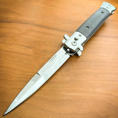 Classic Stiletto Switch Blade Carbon Fiber - BLADE ADDICT