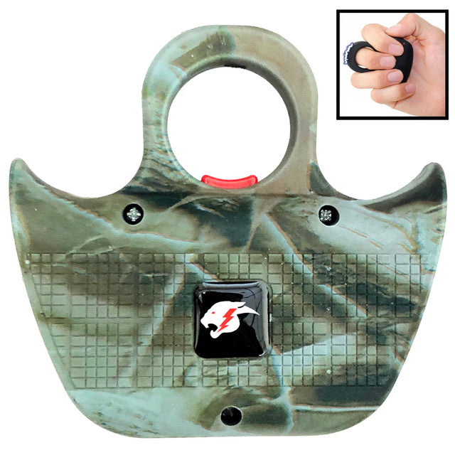 CHEETAH STING RING 18MV STUN GUN TACTICAL SELF DEFENSE SECURITY TOOL Green Camo - BLADE ADDICT