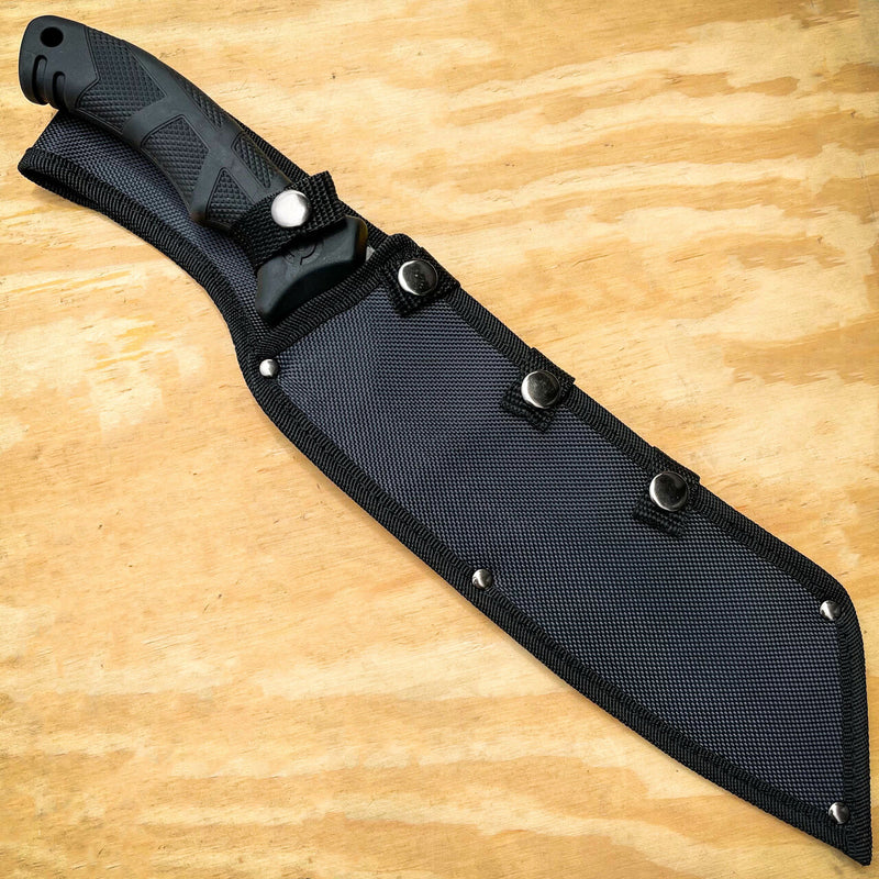 15.75" Cleaver Fixed Blade Machete - BLADE ADDICT