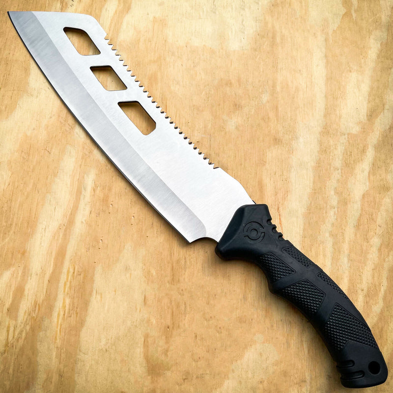 15.75" Cleaver Fixed Blade Machete - BLADE ADDICT