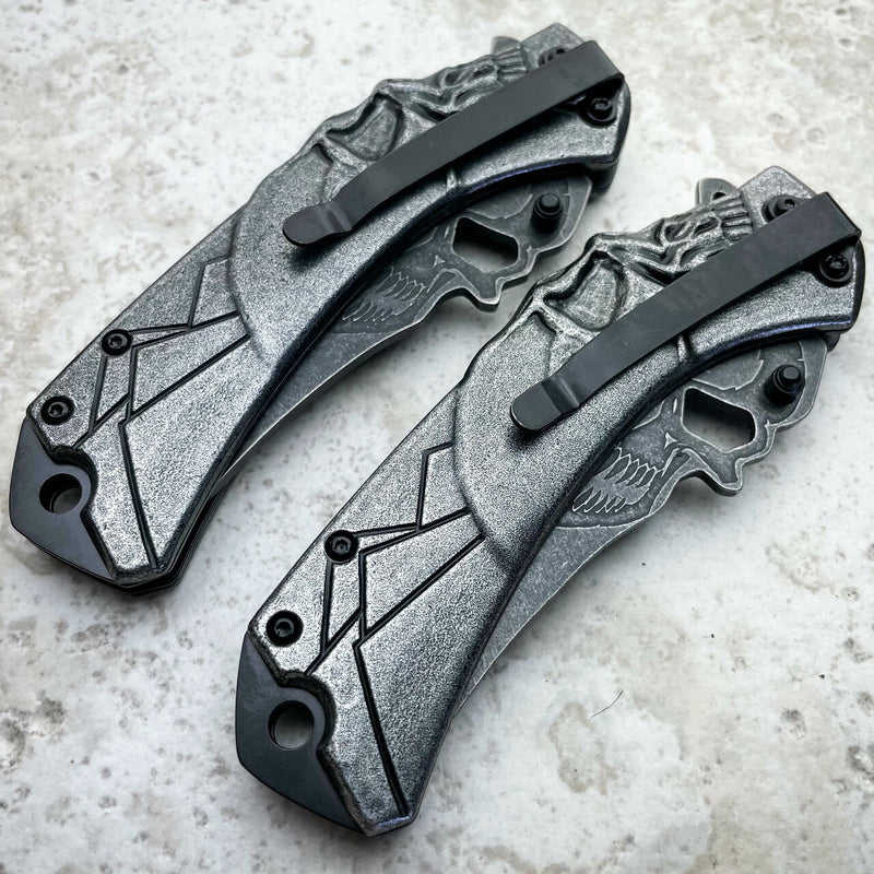 8.4" Dark Side Blades Royal Flush Spring Assisted Open Folding Pocket Knife - BLADE ADDICT