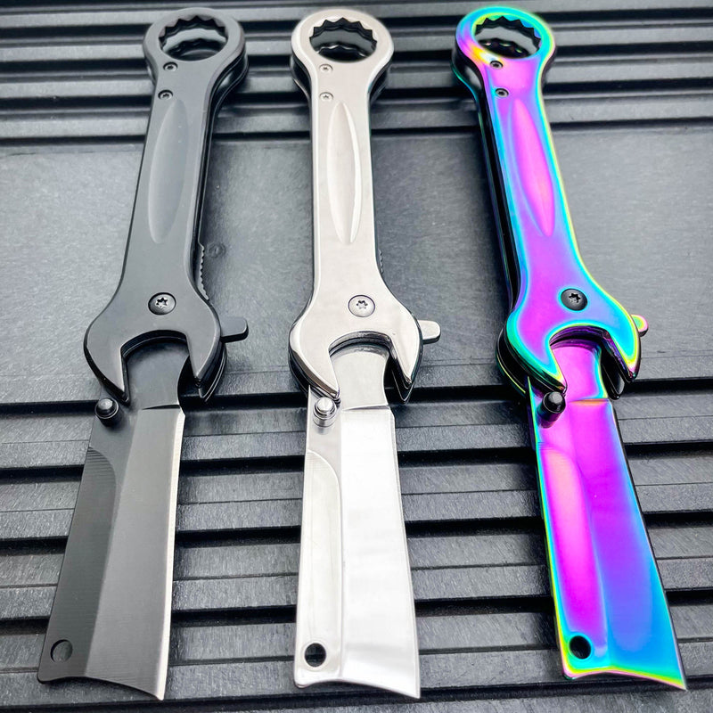 Multi-Tool Tanto Blade Spring Assisted Open Folding Pocket Knife Wrench Tool NEW - BLADE ADDICT