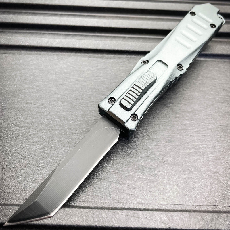 New Micro Firecracker Wasp Tanto Blade OTF Knife Grey - BLADE ADDICT