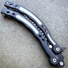 Military Shark Balisong Trainer Butterfly Knife - BLADE ADDICT