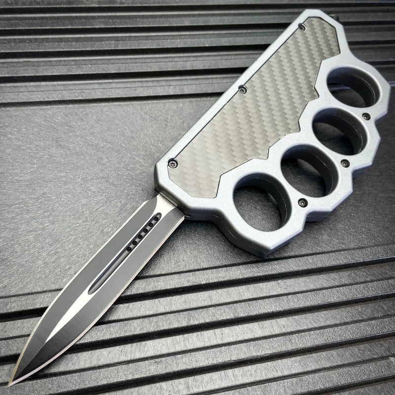 Grey Knuckle Head Carbon Fiber OTF - BLADE ADDICT