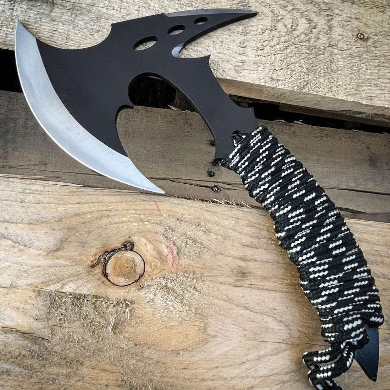 11" TACTICAL TOMAHAWK THROWING AXE FULL TANG BATTLE HATCHET HUNTING SURVIVAL NEW - BLADE ADDICT