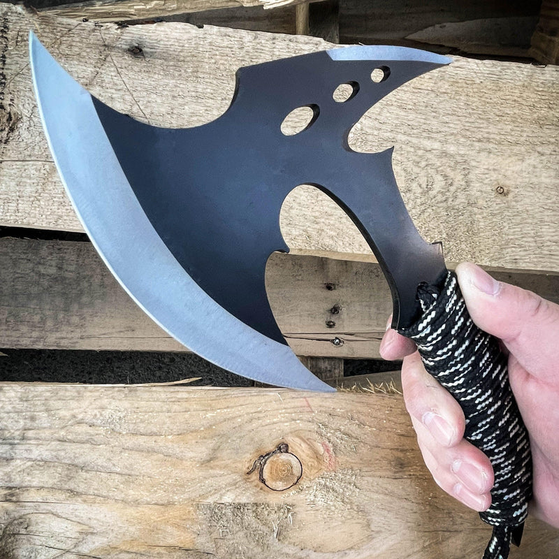 11" TACTICAL TOMAHAWK THROWING AXE FULL TANG BATTLE HATCHET HUNTING SURVIVAL NEW - BLADE ADDICT