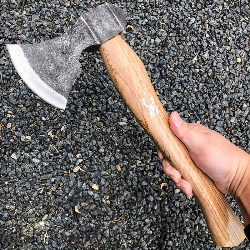 BoneEdge 15" Throwing Tomahawk Wood Axe Forged Blade - BLADE ADDICT