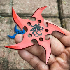 3 PC Set Ninja Throwing Stars Anime Shuriken Knife Curve Blade Five-Sided - BLADE ADDICT