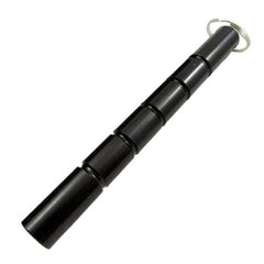 5″ SELF DEFENSE FLAT BLACK KUBOTAN w KEYCHAIN - BLADE ADDICT