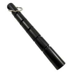 5″ SELF DEFENSE FLAT BLACK KUBOTAN w KEYCHAIN - BLADE ADDICT