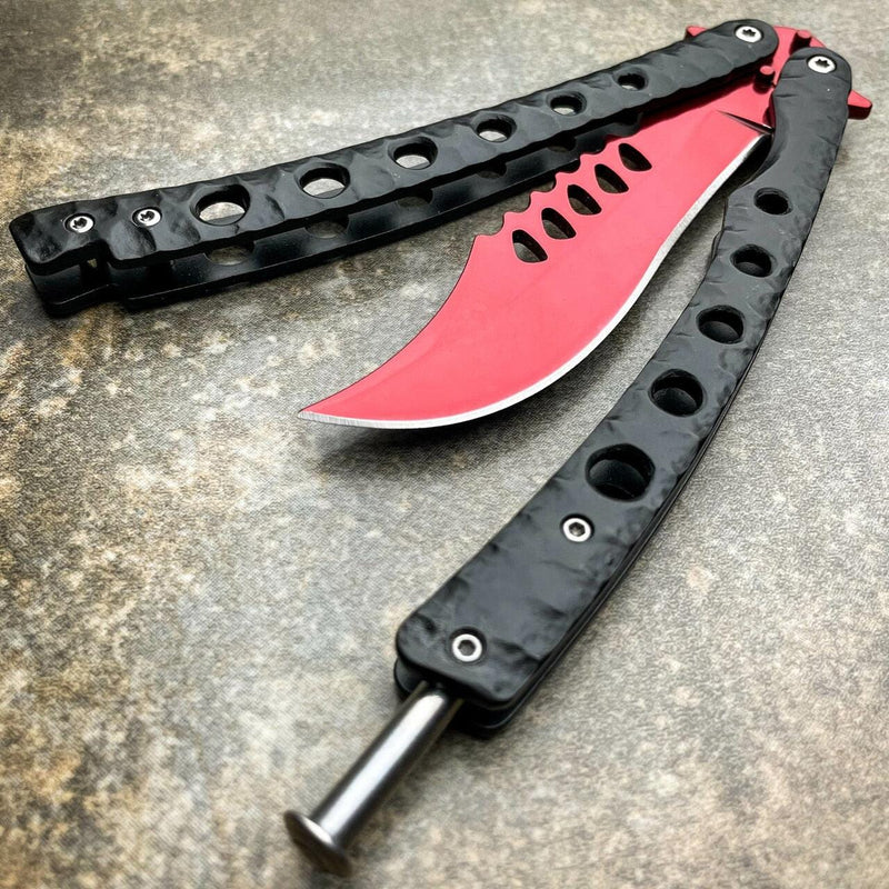 9" The Predator Curved Blade Balisong - BLADE ADDICT