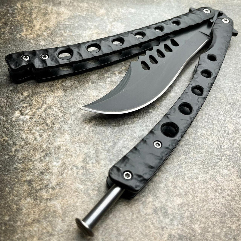 9" The Predator Curved Blade Balisong - BLADE ADDICT