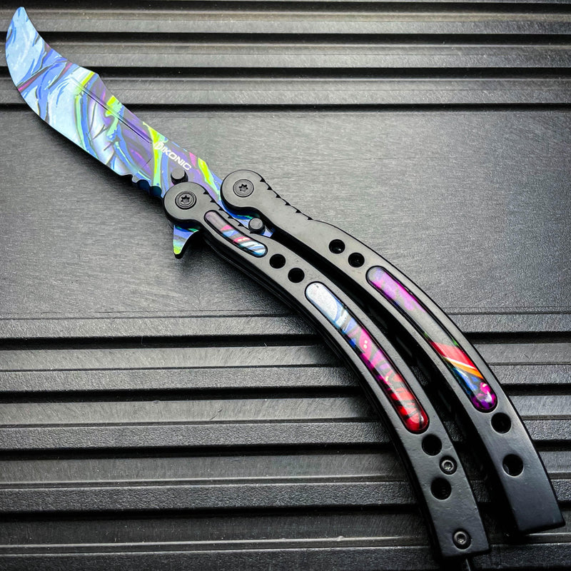 CSGO HYPER BEAST Practice Knife Balisong Butterfly Tactical Combat Trainer NEW - BLADE ADDICT