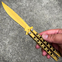 Scorpion Balisong Butterfly Gold - BLADE ADDICT