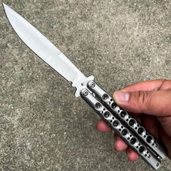 Scorpion Balisong Butterfly Silver - BLADE ADDICT