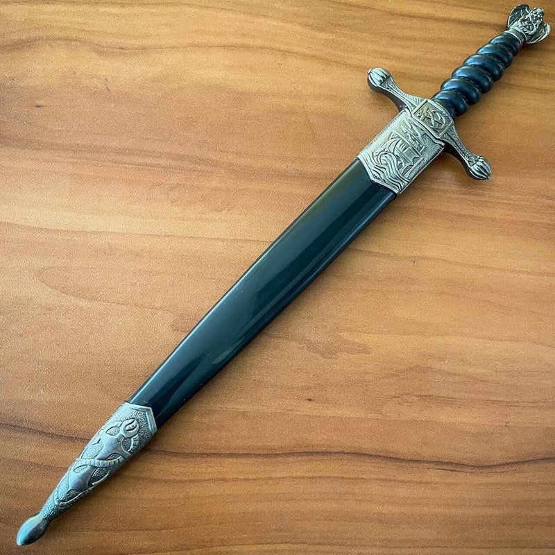 13" Medieval Ornate Fantasy Sailors Navy Dagger Short Sword w/ Sheath NEW - BLADE ADDICT