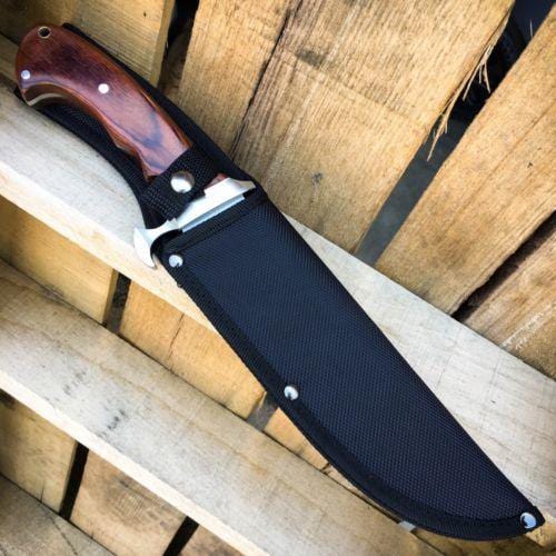 13.5" HEAVY DUTY HUNTING FIXED BLADE MACHETE Rambo BOWIE Knife - BLADE ADDICT