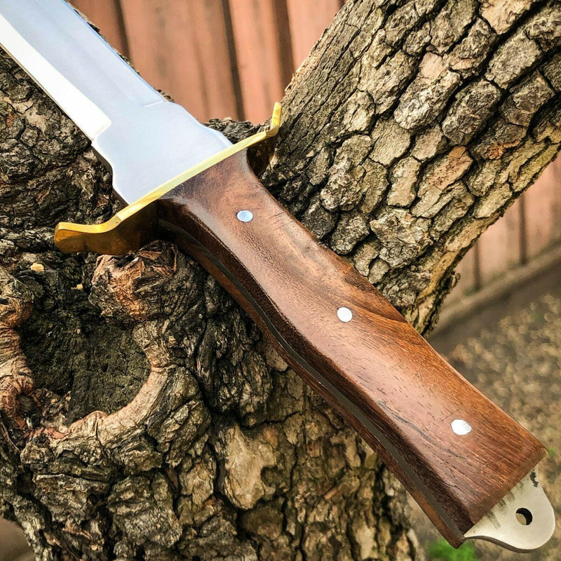 11.5" Fixed Blade Full Tang Commando Dagger Double Edged KNIFE - BLADE ADDICT