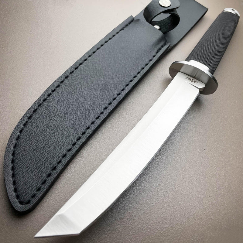 12.5" Tactical Samurai Katana Style Dragon Tanto Fixed Blade Dagger Ninja Knife - BLADE ADDICT