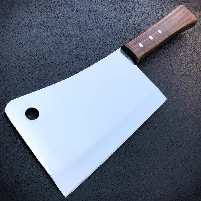 12" MEAT CLEAVER CHEF BUTCHER KNIFE Stainless Steel Full Tang Chopper Kitchen - BLADE ADDICT
