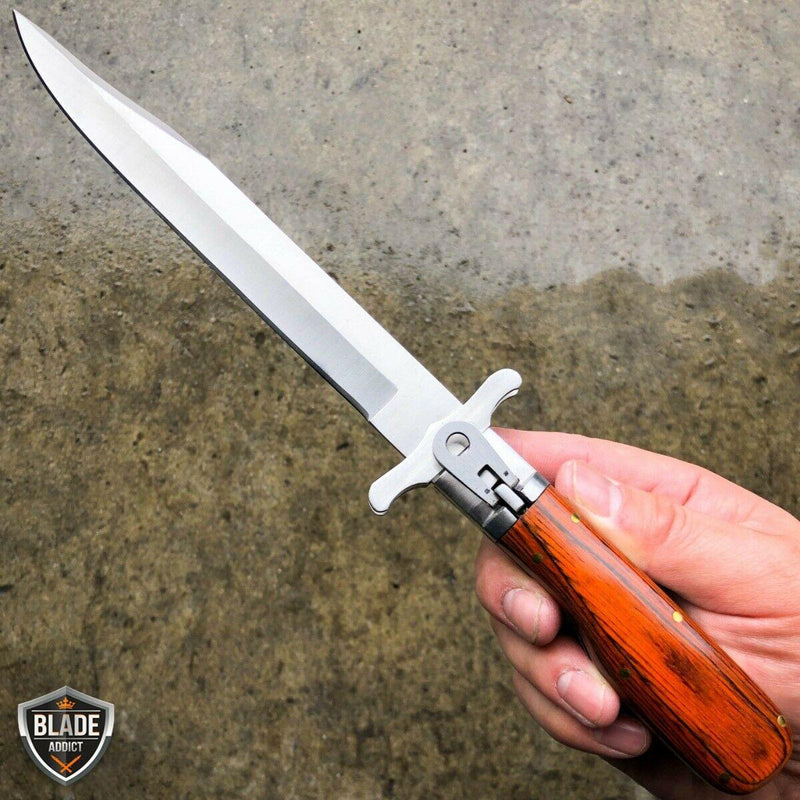 12" Tactical Survival Hunting FOLDING Camping Knife Survival Bowie - BLADE ADDICT